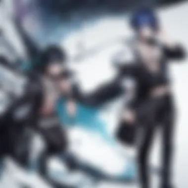 Dabi's Complex Relationships Dabi interacting with other characters, highlighting his complex relationships