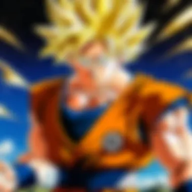 The iconic transformation of Goku into Super Saiyan