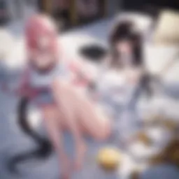 A romantic scene from a popular manga, showcasing a heartfelt moment between characters.
