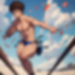 Baki the Grappler poster showcasing the main character in an intense pose