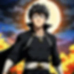 A dramatic scene showcasing Asta's determination in Black Clover.