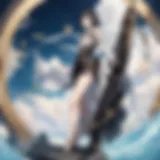 A captivating scene showcasing the protagonist in a magical confrontation