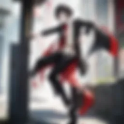 A captivating scene showcasing the main characters of Bungou Stray Dogs in action.