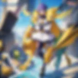 A visual depiction of Digimon in various evolutionary stages