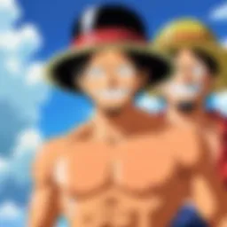 A collage of key characters from One Piece showcasing their unique traits