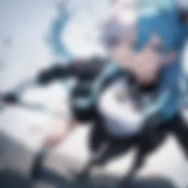 Dynamic Narrative Integration A vibrant scene depicting an anime character in a dynamic narrative setting
