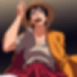 A visual representation of the Crunchyroll logo with a backdrop of the One Piece world.