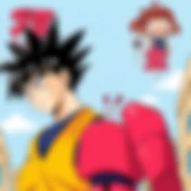 A timeline illustrating the evolution of the DBS manga series