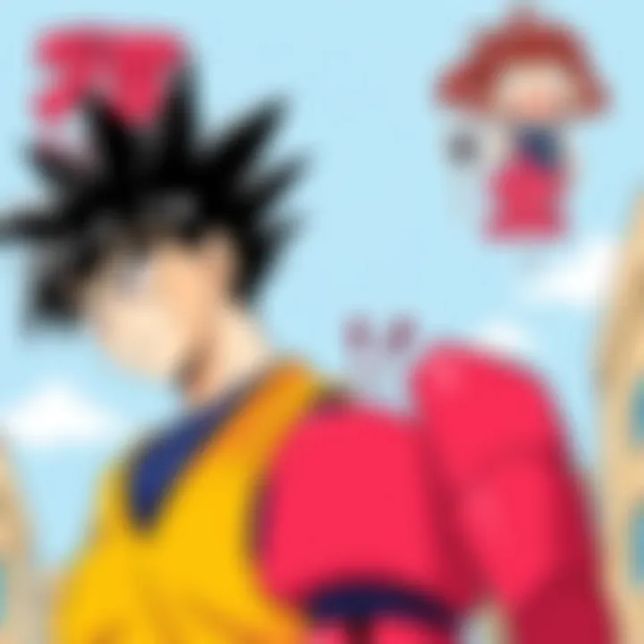 A timeline illustrating the evolution of the DBS manga series