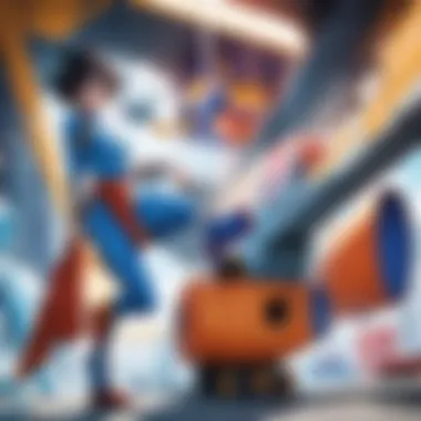 Goku and Vegeta's Fusion Transformation A dramatic scene from Fusion Reborn showcasing Goku and Vegeta's fusion transformation