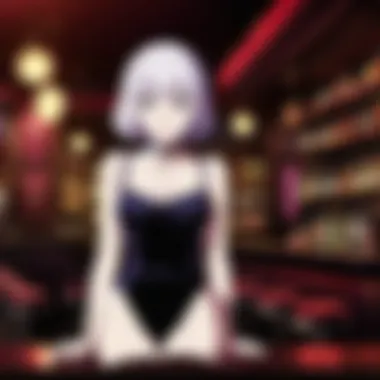 A haunting scene from Death Parade depicting the ethereal bar.