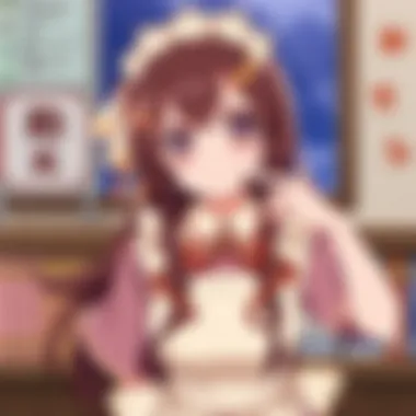 An artistic representation of anime fans enjoying Dragon Maid together