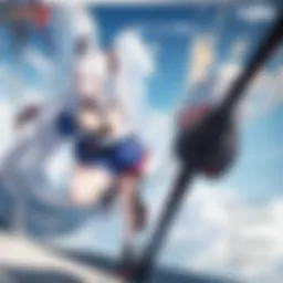 Vibrant representation of a popular anime character in a simple costume.