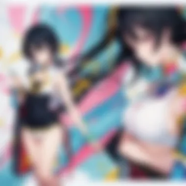 Vibrant Aesthetic of Michiko Anime An artistic representation of the Michiko anime aesthetic featuring vibrant colors and dynamic character designs.