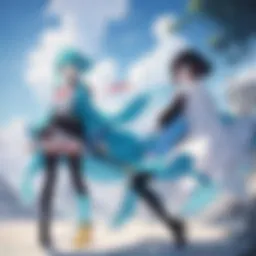 An artistic representation of a vibrant animated webtoon scene.