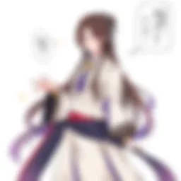 A detailed character sketch of the protagonist from TGCF, showcasing intricate design elements.