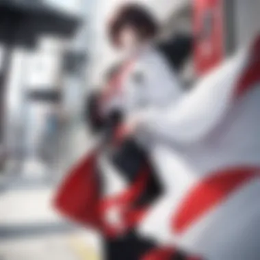 Artistic Interpretation of Dazai Osamu in Modern Cosplay An artistic interpretation of Dazai Osamu in modern cosplay settings