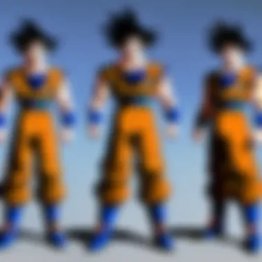 An infographic illustrating the evolution of character arcs within the Dragon Ball series.