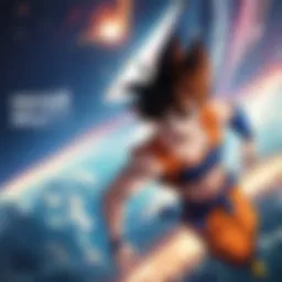 A captivating scene featuring Goku in a high-energy battle.