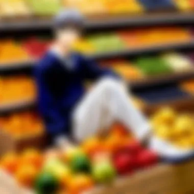 Creative Display of Fruits Basket Merchandise A fan's collection of Fruits Basket merchandise displayed creatively