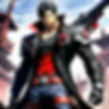 Artistic portrayal of Gungrave's protagonists in a dramatic pose