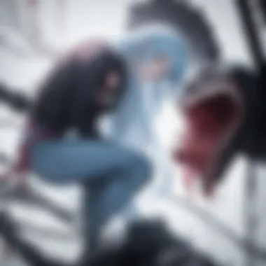 Evolution of Horror Anime Art Styles An illustration depicting the evolution of horror anime through various art styles.