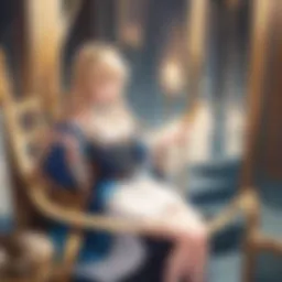 A mystical illustration depicting Maria casting a spell under a full moon