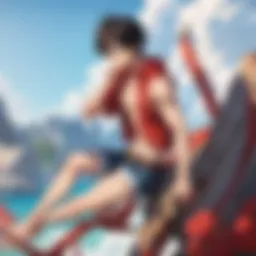 Luffy's determined expression during a pivotal moment