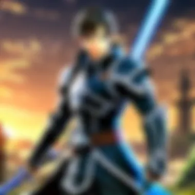 Dynamic Action RPG Combat A character engaging in an epic battle in an action RPG setting