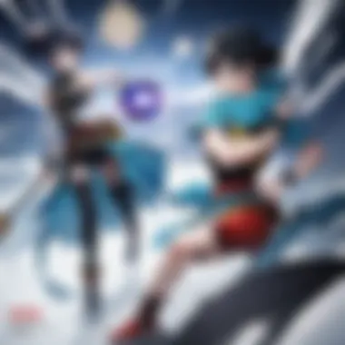Dynamic Duel: Key Characters in Action Illustration of key characters from the Beyblade manga engaging in battle