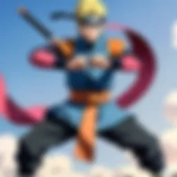 A visual representation of Boruto and his companions showcasing their unique abilities.
