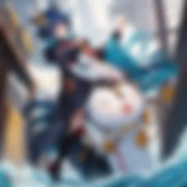 Diverse Characters in Anime A vibrant scene depicting a variety of anime characters showcasing diverse styles and genres.