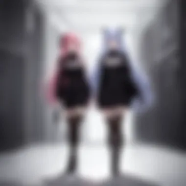 A dynamic scene depicting protagonist interactions within a dating sim narrative, showcasing emotional depth.