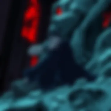 A dark and moody landscape representing the world of Berserk