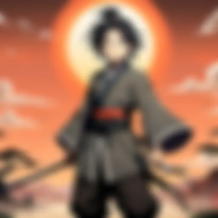 A detailed illustration of Dororo's protagonist in a dramatic pose, showcasing the essence of determination.