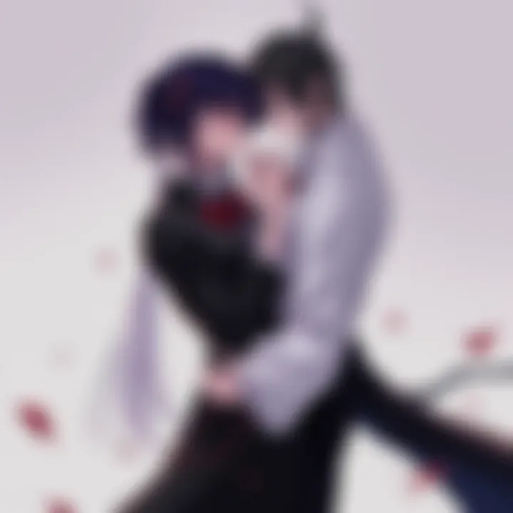 A close-up of the main characters, Yuki and Zero, showcasing their emotional connection.