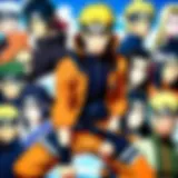 A stunning montage of key characters from Naruto Shippuden in English dub