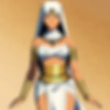 Unique Mummy Character Design in Anime A striking mummy character with intricate bandages and a mystical aura.