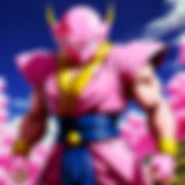Majin Buu's Unique Design Majin Buu's transformation showcasing his unique design and features