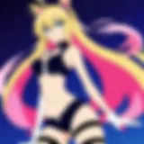 A vibrant depiction of Panty and Stocking embracing their unique styles in a dynamic pose.