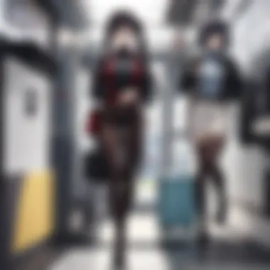 The Train in Motion: A Pivotal Element of the Arc Dynamic scene showcasing the train in action from Demon Slayer