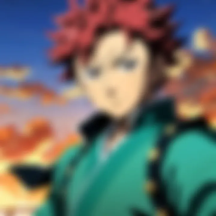 Character development moment highlighting Tanjiro's resolve