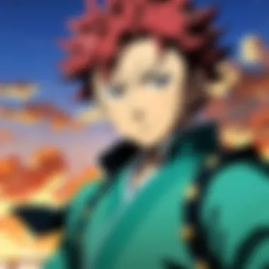 Tanjiro's Determination: A Symbol of Sacrifice Character development moment highlighting Tanjiro's resolve