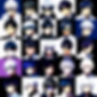 Character collage showcasing main figures from Tokyo Ghoul