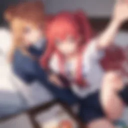 A vivid illustration capturing the essence of the Toradora! characters in an emotional scene.