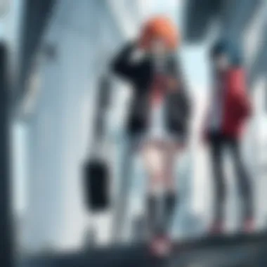 The Chaotic Narrative of FLCL A scene depicting the chaotic energy of FLCL's narrative