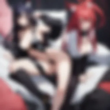Foxy Filler Characters in Anime An artistic representation of foxy filler characters in a vibrant anime setting