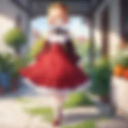 An artistic representation of the main characters of Fruit Basket in a serene setting.