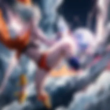 Epic Clash: Goku vs. Frieza An epic battle scene featuring Goku and Frieza