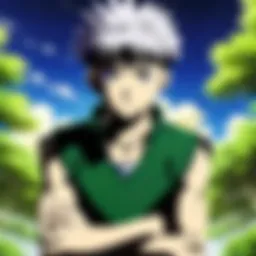 A captivating scene showcasing Gon and Killua's friendship.
